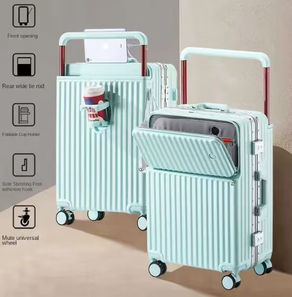 Aluminum Framed Front Open Suitcase
