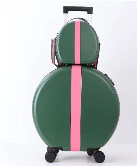 Luggage  Cute Round Universal Wheels Carry-on Suitcase PC Material Suitable